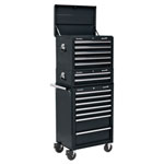 Sealey APSTACKT Topchest, Mid-Box & Rollcab Combi 14 Drawer Ball Bearing Slides