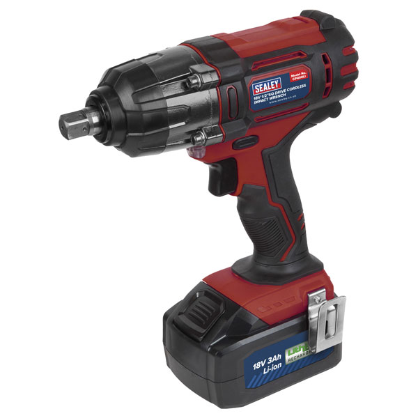 Sealey Cp400li Cordless Impact Wrench 18v 3ah Li Ion 1 2sq Drive