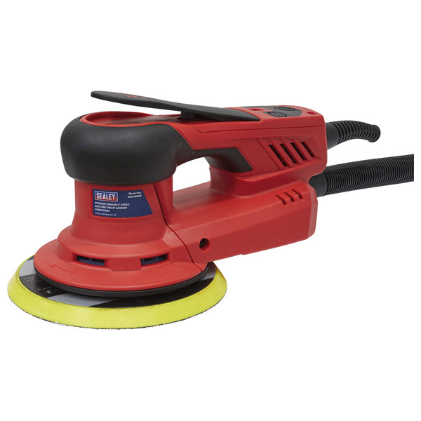 Sealey Das150ps Electric Palm Sander Ø150mm Variable Speed 350w 230v