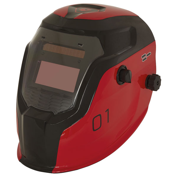  PWH1 Auto Darkening Welding Helmet Shade 9-13 - Red