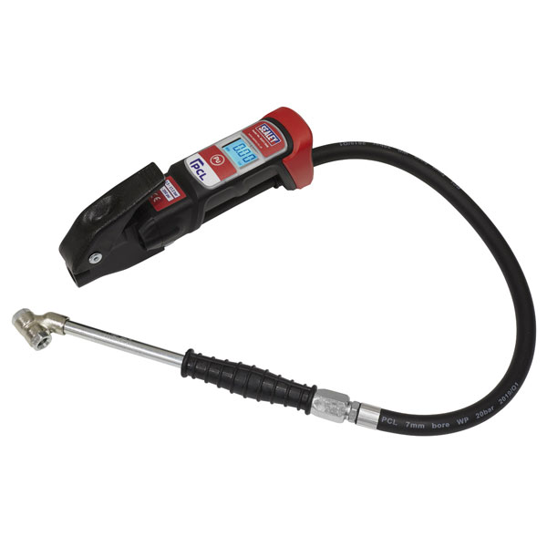  SA37/96B Premier Anodised Digital Tyre Inflator + Twin Push-On Connector