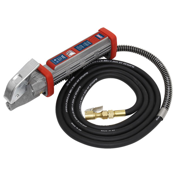  SA372 Tyre Inflator 2.7m Hose with Clip-On Connector