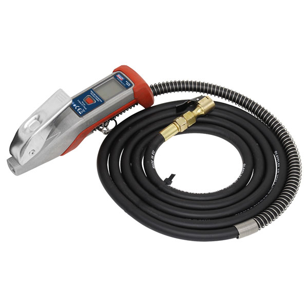  SA375 Digital Tyre Inflator 2.7m Hose with Clip-On Connector