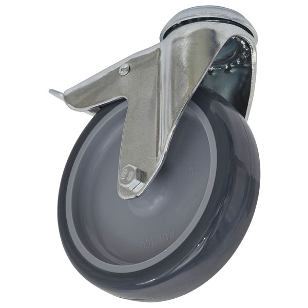  SCW2100SBL Castor Wheel Bolt Hole Swivel with Total Lock Ø100mm
