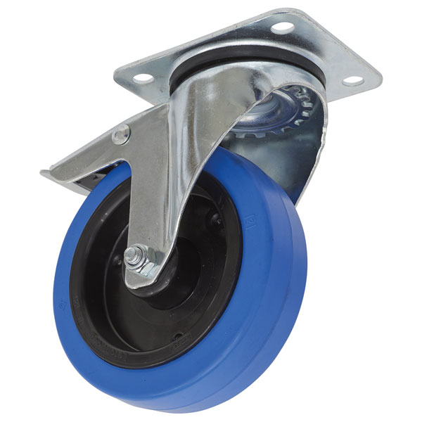 Sealey SCW3125SPL Castor Wheel Swivel Plate with Total Lock Ø125mm