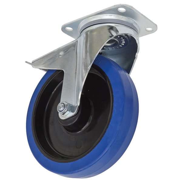 Sealey SCW3200SPL Castor Wheel Swivel Plate with Total Lock Ø200mm