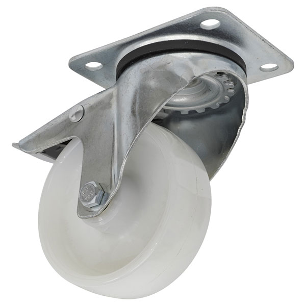 Sealey SCW4100SPL Castor Wheel Swivel Plate with Total Lock Ø100mm