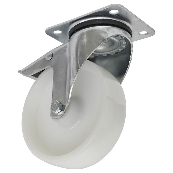  SCW4125SPL Castor Wheel Swivel Plate with Total Lock Ø125mm