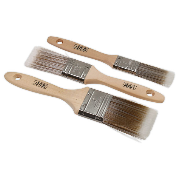 Sealey SPBS5W Wooden Handle Paint Brush Set 5pc