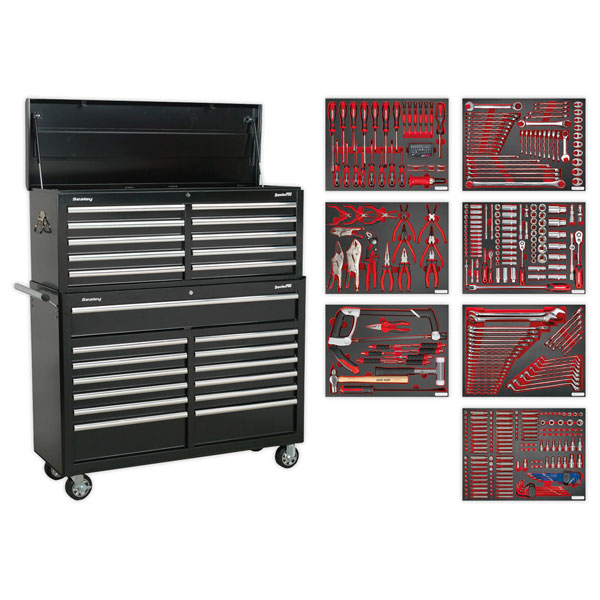 Sealey TBTPBCOMBO4 Tool Chest Combi 23 Drawer Ball Bearing Slides ...