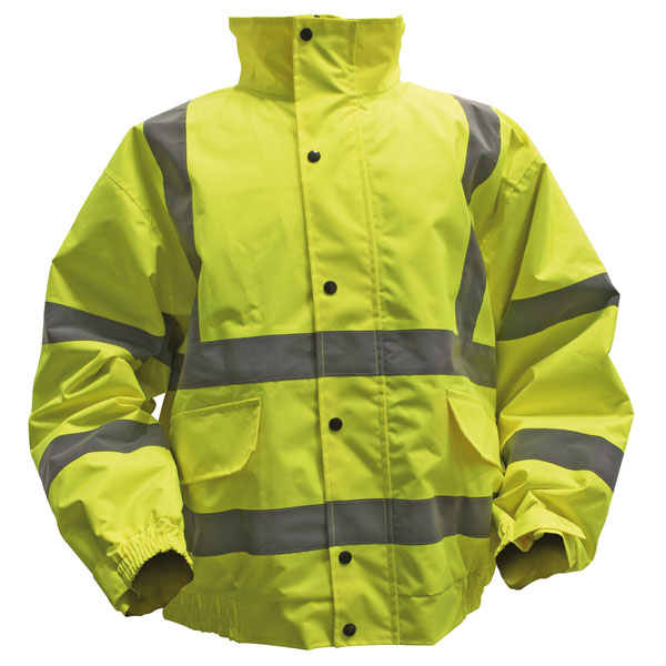  802L Hi-Vis Yellow Jacket + Quilted Lining & Elasticated Waist - L