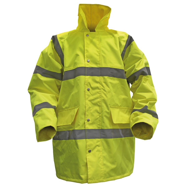  806L Hi-Vis Yellow Motorway Jacket with Quilted Lining - Large