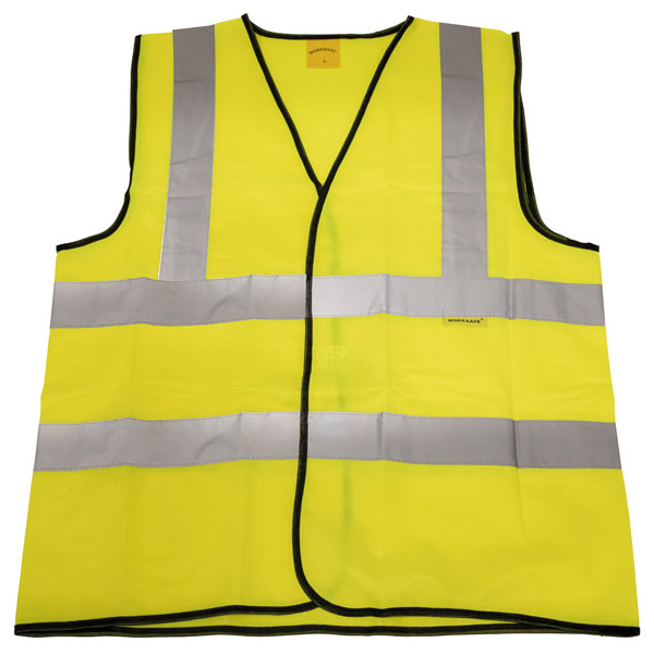  9804L Hi-Vis Waistcoat (Site and Road Use) Yellow - Large