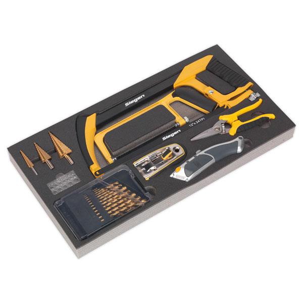 Siegen S01133 Tool Tray with Cutting & Drilling Set 28pc