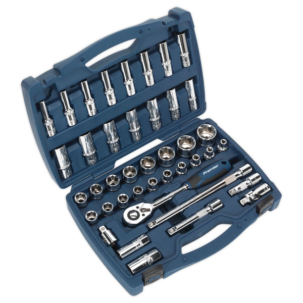 Sealey AK8993 Socket Set 41pc 1/2"Sq Drive WallDrive® Metric