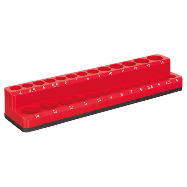 Sealey AK27085 Socket Holder Magnetic 1/4"Sq Drive Capacity 26 Sockets