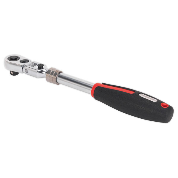 Sealey AK8983 Ratchet Wrench 3/8"Sq Drive Flexi-Head Extendable Pl...