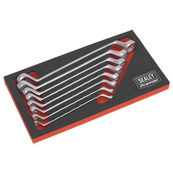 Click to view product details and reviews for Sealey Ak63257 Offset Double End Ring Spanner Set 8pc Metric.