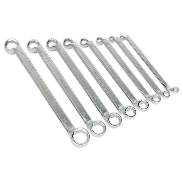 Click to view product details and reviews for Sealey Ak6327 Offset Double End Ring Spanner Set 8pc Metric.