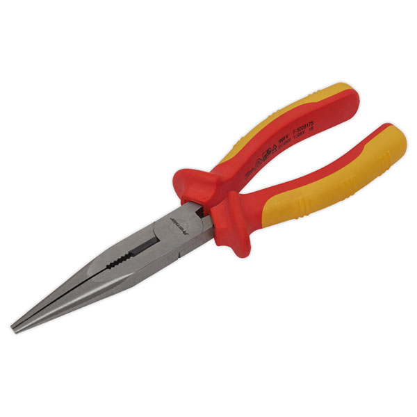 Sealey AK83457 Long Nose Pliers 200mm VDE Approved