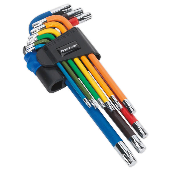 Sealey AK7193 TRX-Star* Key Set 9pc Colour-Coded Long