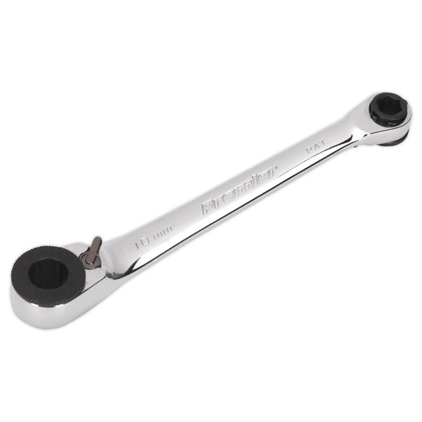 Sealey AK6968 Ratchet Spanner Reversible 1/4"Hex x 10mm Hex