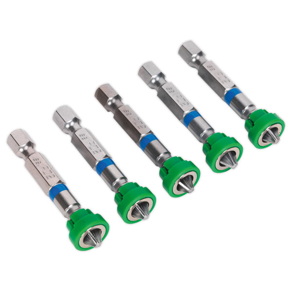 Sealey AK210523 Power Tool Bit Pozi #2 with Magnetic Holder S2 50m...