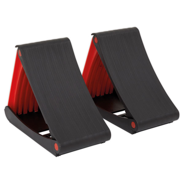 Sealey WCF01 Folding Wheel Chocks - Pair