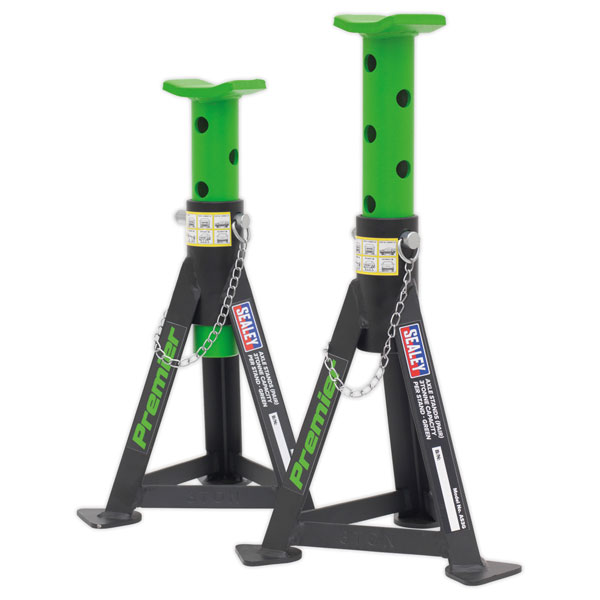 Sealey AS3R Axle Stands (Pair) 3tonne Capacity per Stand - Red