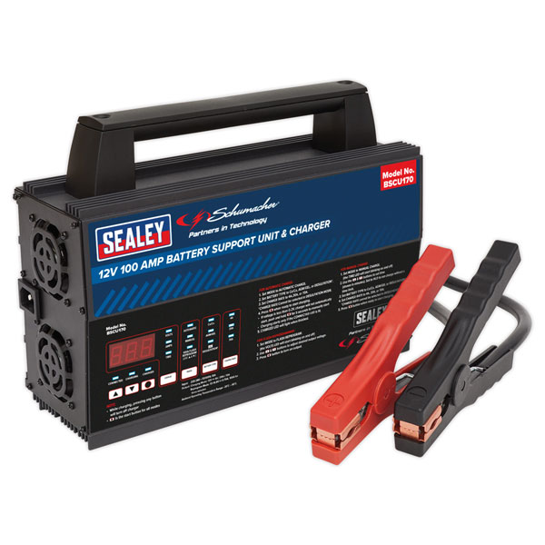 Sealey BSCU170 Schumacher® Battery Support Unit & Charger - 12V 100A
