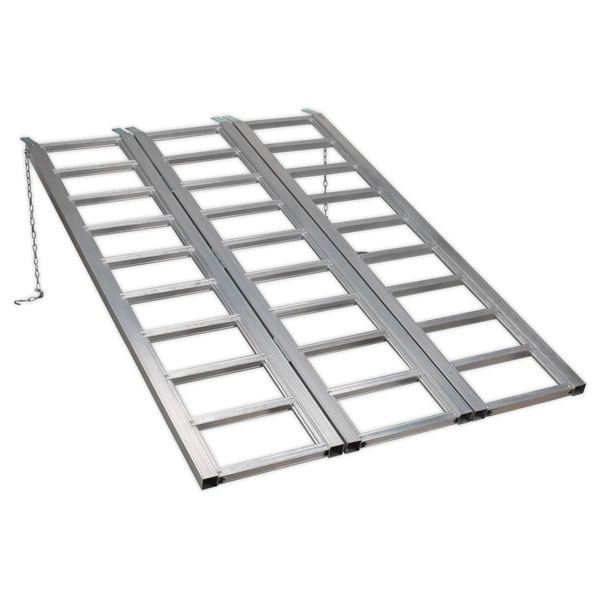 Sealey FLR680T Motorcycle/Trike/ATV & Mini Tractor Ramp Wide Tri-F...