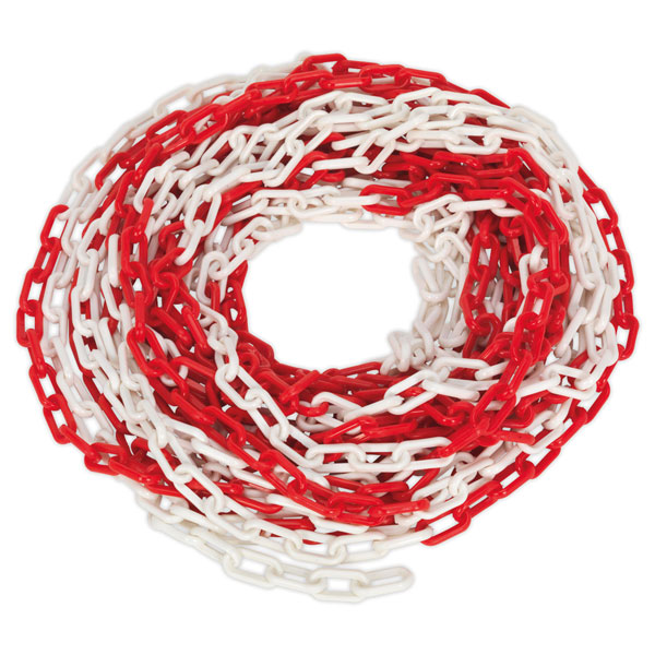 Sealey HSC25M Safety Chain Red/White 25m x 6mm
