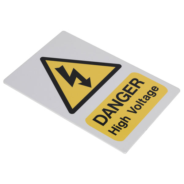 Sealey HVSA4 High Voltage Warning Sign 200 x 300mm
