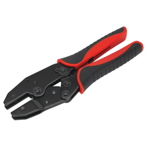 Sealey AK3858COMBO Ratchet Crimping Tool with Jaws and Storage Case