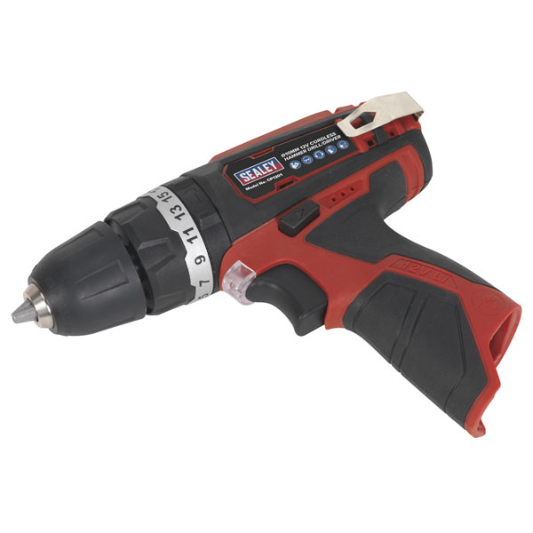 Sealey Cp1201 Cordless Hammer Drill Driver Ø10mm 12v Li Ion Body