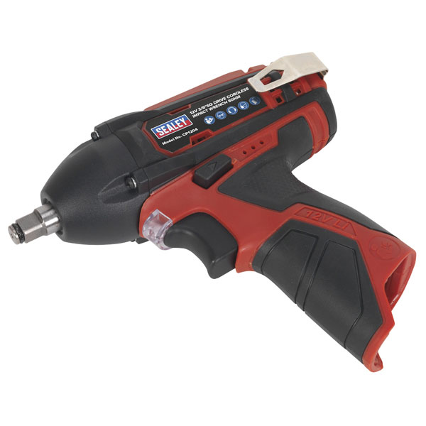 Sealey Cp1204 Cordless Impact Wrench 3 8sq Drive 80nm 12v Li Ion