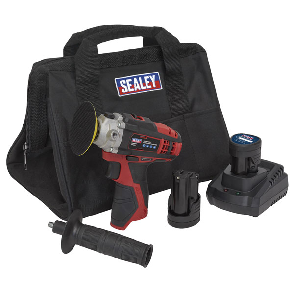 Sealey CP1205KIT Cordless Polisher Kit Ø71mm 12V - 2 Batteries