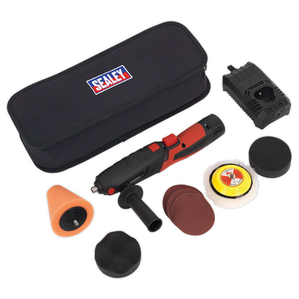 Sealey CP2812V Cordless Mini Sander/Polisher Kit Ø75mm 12V Lithium-ion