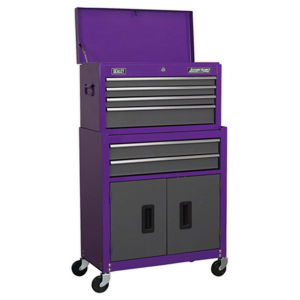 Sealey AP2200BBCP Topchest & Rollcab Combi 6 Drawer + Ball Bearing...