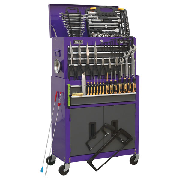 Sealey AP2200COMBOCP Topchest & Rollcab Combi 6 Drawer - Purple/Gr...