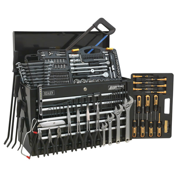 Sealey AP225BCOMBO Topchest 5 Drawer + Ball Bearing Slides Black &...