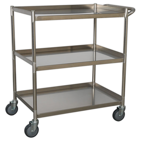  CX410SS Workshop Trolley 3-Level Stainless Steel