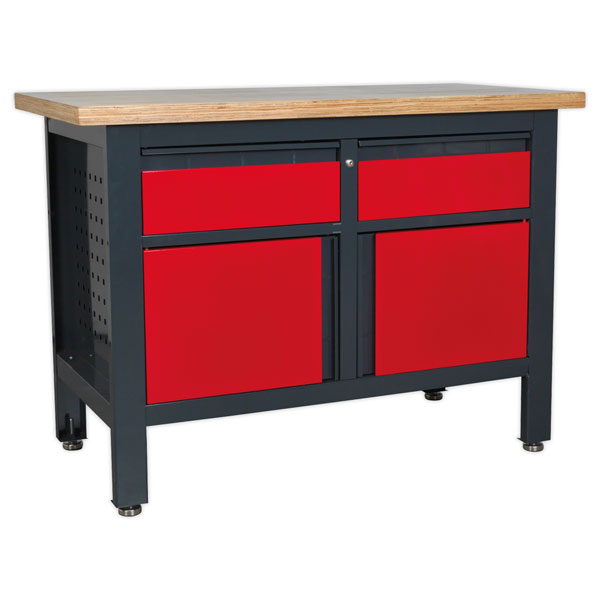  AP1372A Workstation with 2 Drawers & 2 Cupboards