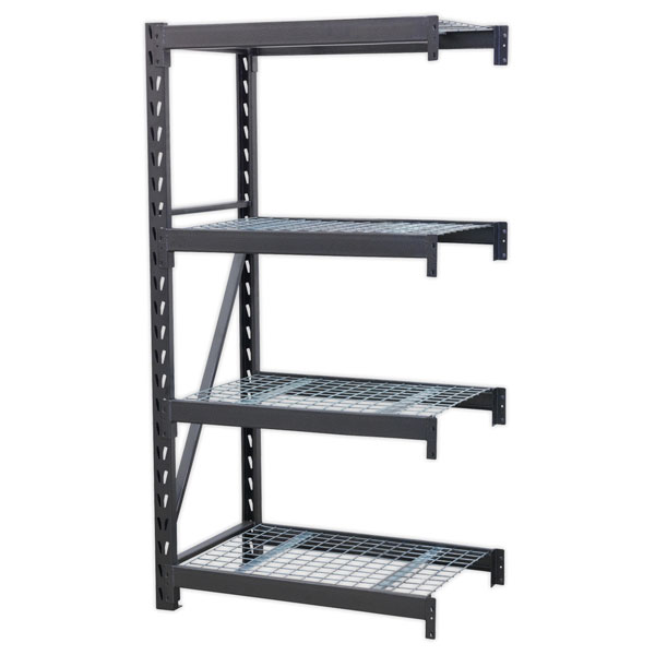  AP6372E Heavy-Duty Racking Extension Pk4 Mesh Shelves 640kg CapPer Level