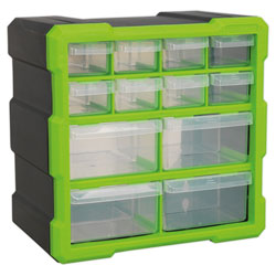 Sealey APDC12HV Cabinet Box 12 Drawer - Hi-Vis Green/Black