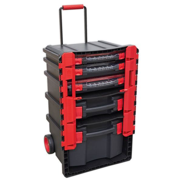 Sealey AP860 Professional Mobile Toolbox with 5 Removable Storage ...