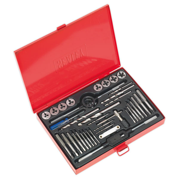 Sealey AK3037 Tap & Die Set 37pc Split Dies - Metric