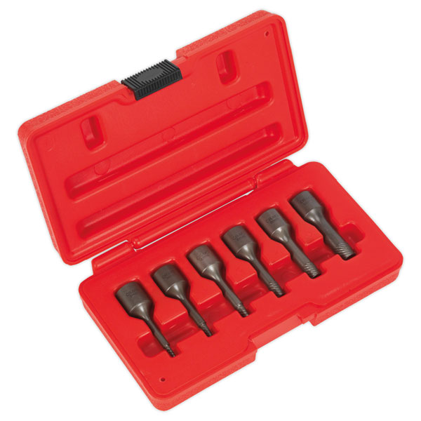 Sealey AK8185 Screw Extractor Set 6pc 3/8"Sq Drive