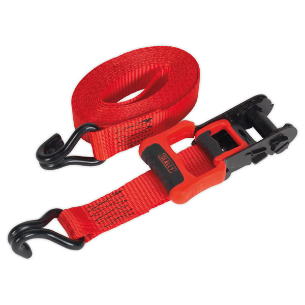 Sealey TD41248JD Ratchet Tie Down 32mm x 4.9m Polyester Webbing + ...