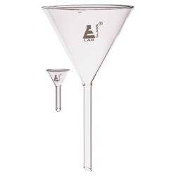 LabGlass Funnel Filters Borosilicate Glass, 60° Angle - Plain Stems